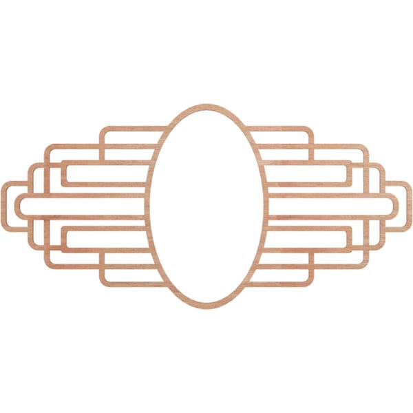 Ekena Millwork Elizabeth Wood Fretwork Prcd Ceiling Medallion, Cherry, 26"W x 13"H x 7 1/8"IW x 12 3/8"IH x 3/8"T CMWP26X13X0375EBCH - main